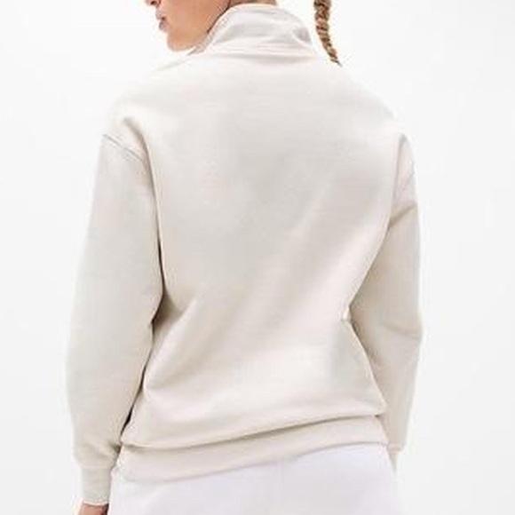 Athleta Cream Quarter-Zip Sweatshirt - Picture 2 of 7
